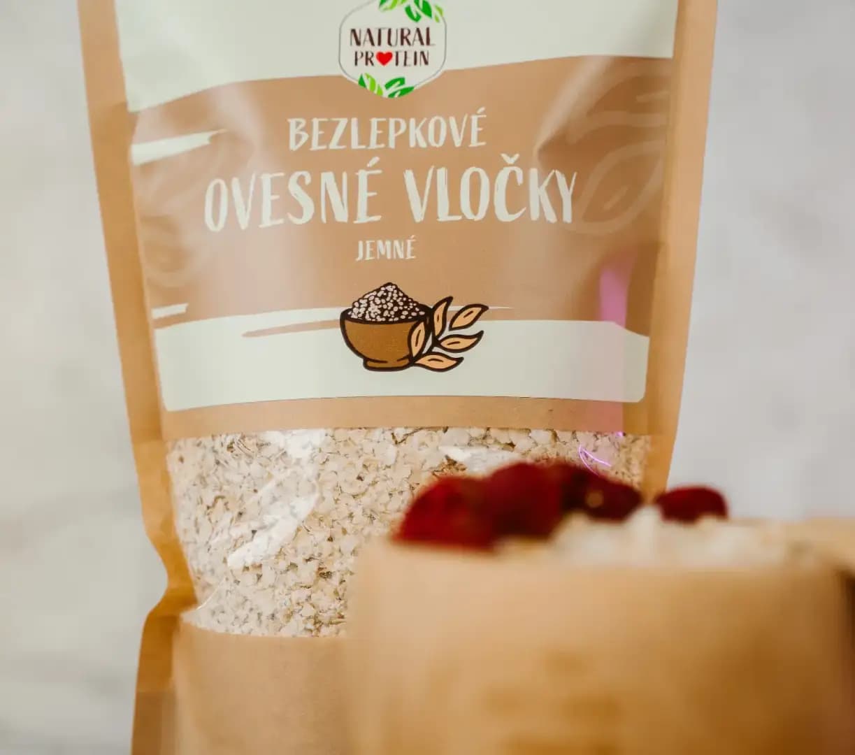 NaturalProtein Ovesné vločky bezlepkové jemné - náhled 3