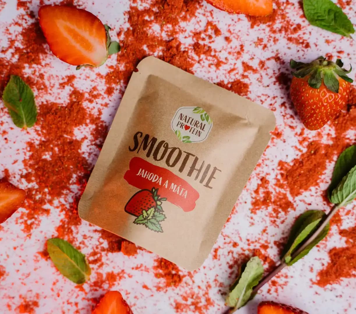 NaturalProtein Smoothie Jahoda + Máta - náhled 3
