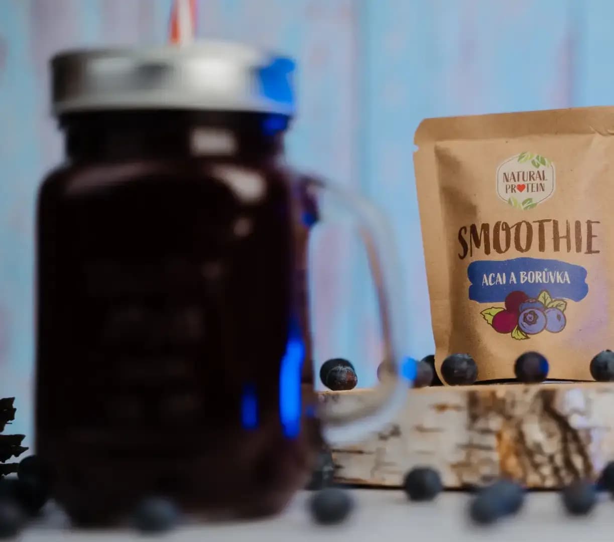 NaturalProtein Smoothie Borůvka + Acai - náhled 4