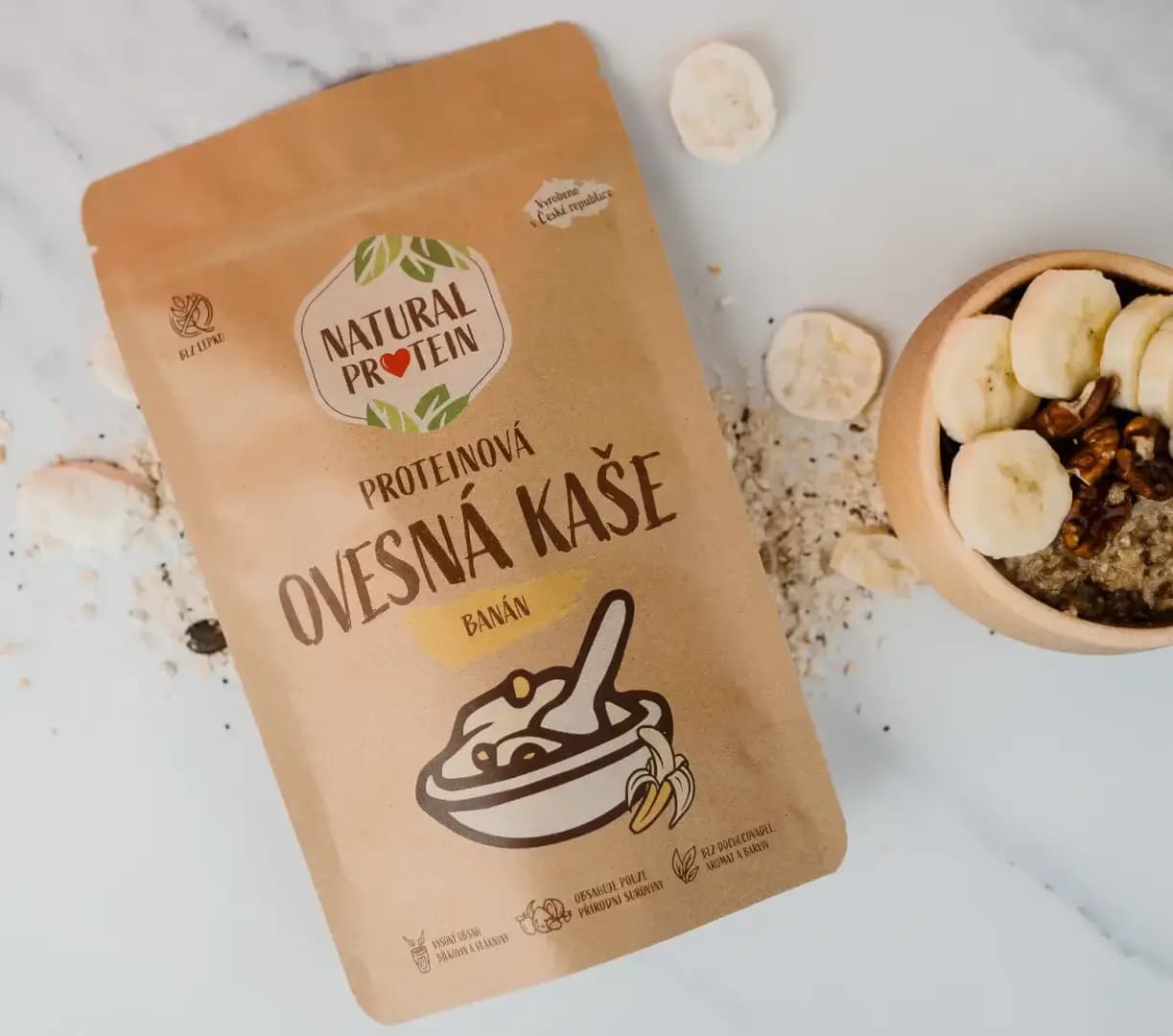 NaturalProtein Proteinová ovesná kaše Banán (60 g) - náhled 5
