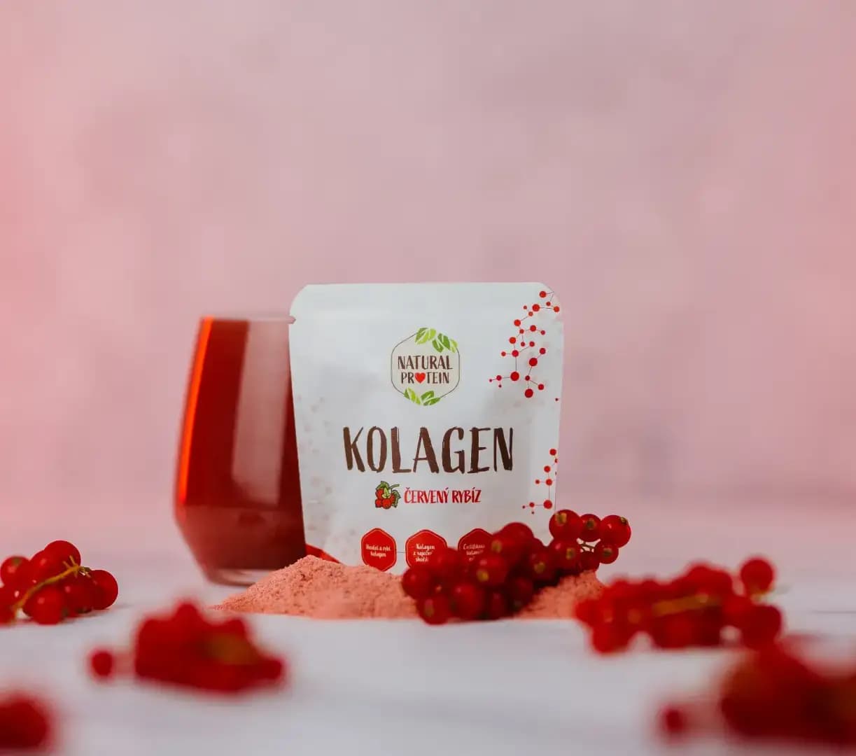 NaturalProtein Kolagen Červený rybíz (10 g) - náhled 2