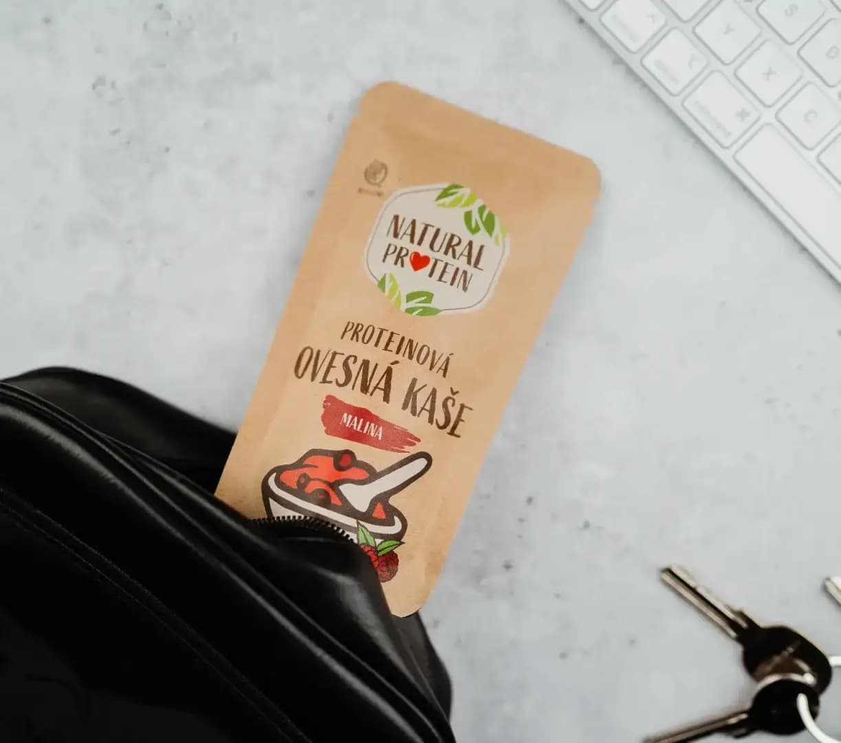 NaturalProtein Proteinová ovesná kaše Malina (60 g) - náhled 2