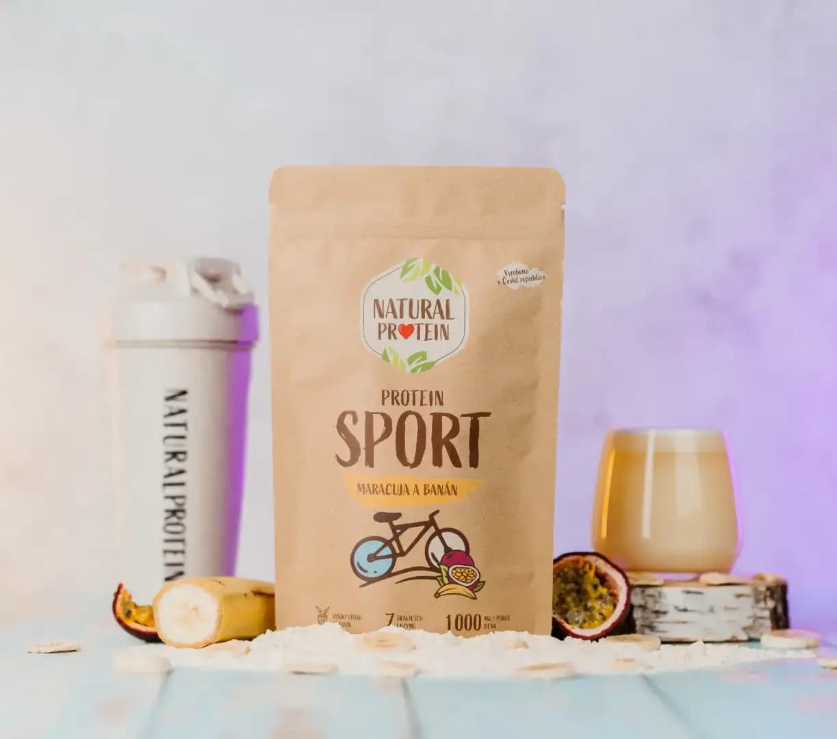 NaturalProtein Protein s maracujou a banánem (35 g) - náhled 2