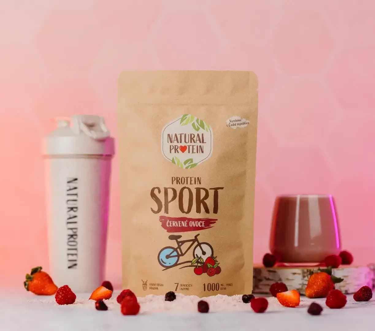 NaturalProtein Protein Sport Červené ovoce - náhled 2