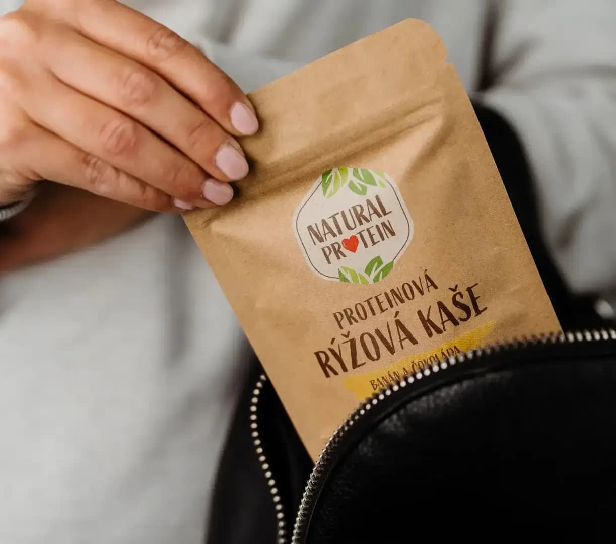NaturalProtein Proteinová rýžová kaše Banán a čokoláda (60 g) - náhled 2