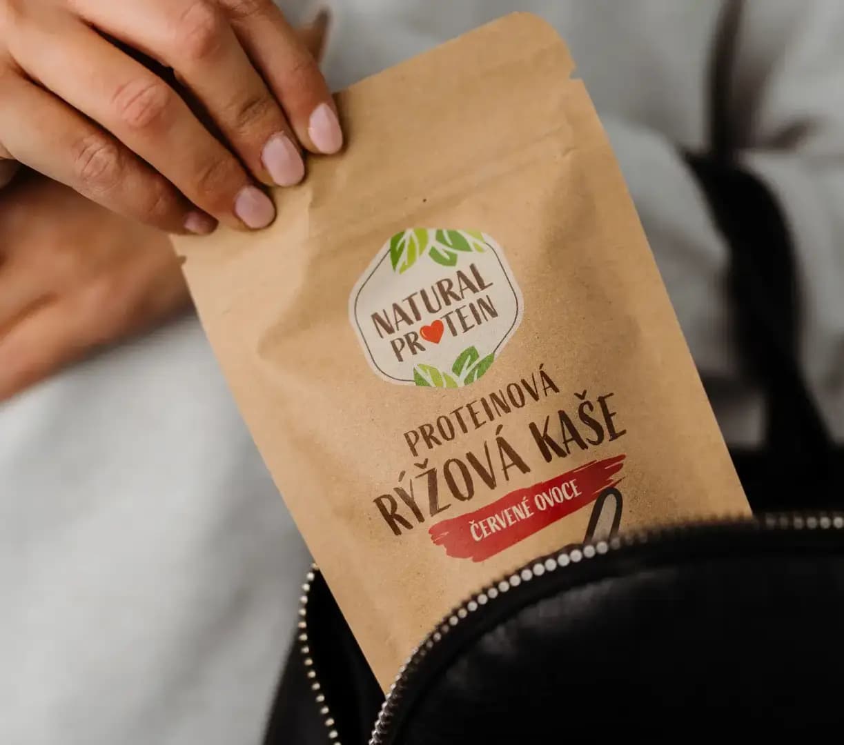 NaturalProtein Proteinová rýžová kaše Červené ovoce (60 g) - náhled 2