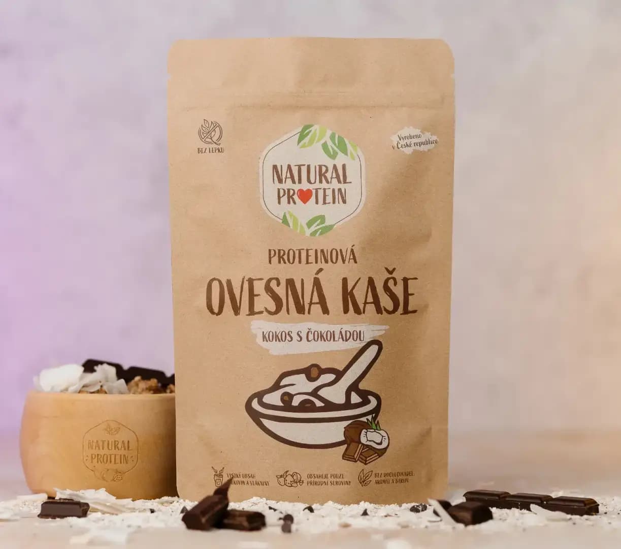 NaturalProtein Proteinová ovesná kaše Kokos s čokoládou - náhled 2