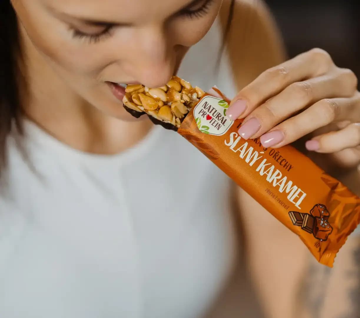 NaturalProtein Ořechová tyčinka slaný karamel - náhled 2
