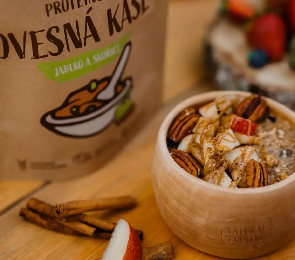 NaturalProtein Proteinová ovesná kaše Jablko a skořice - náhled 4