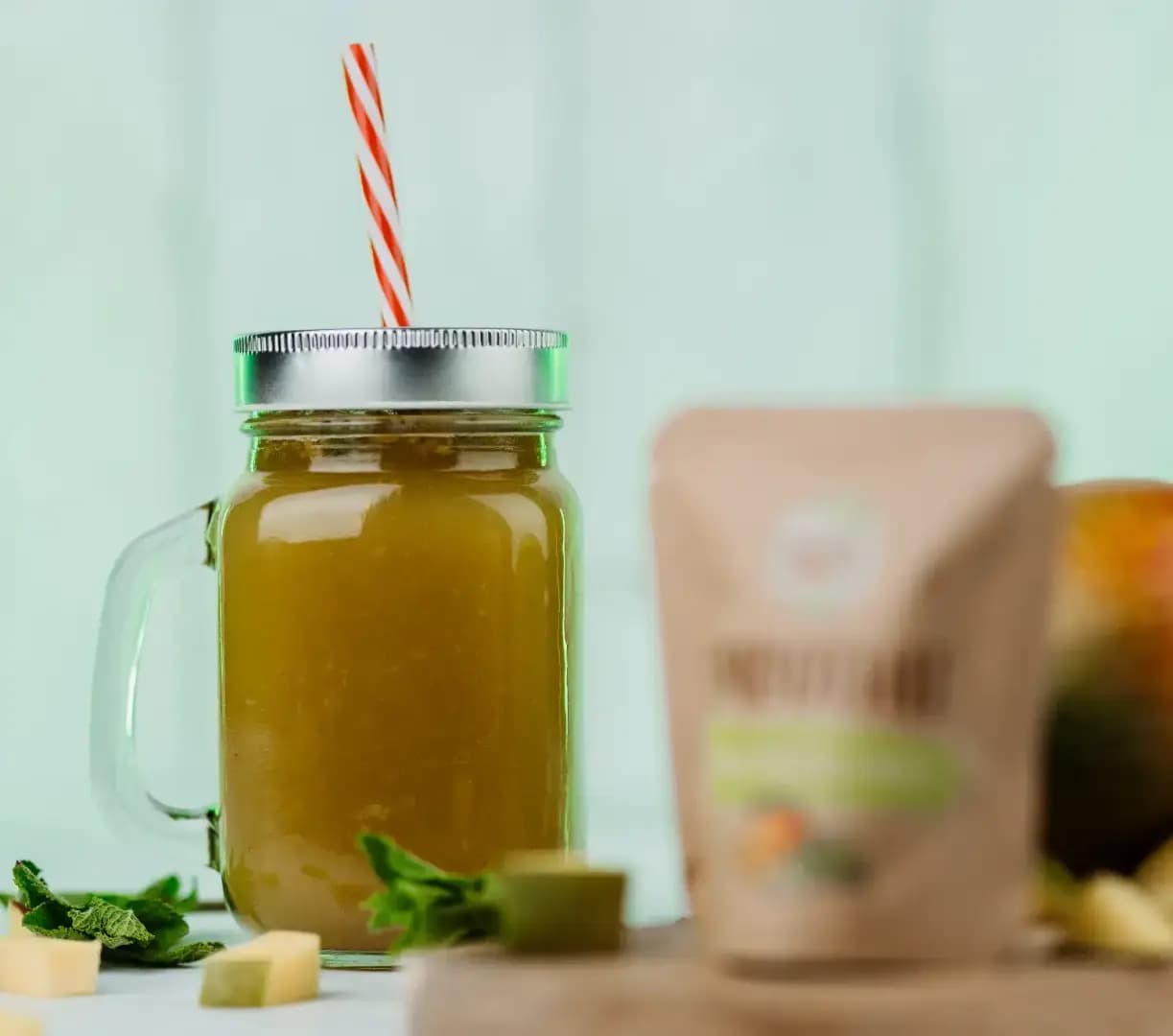 NaturalProtein Smoothie Mango + Matcha + Máta - náhled 4