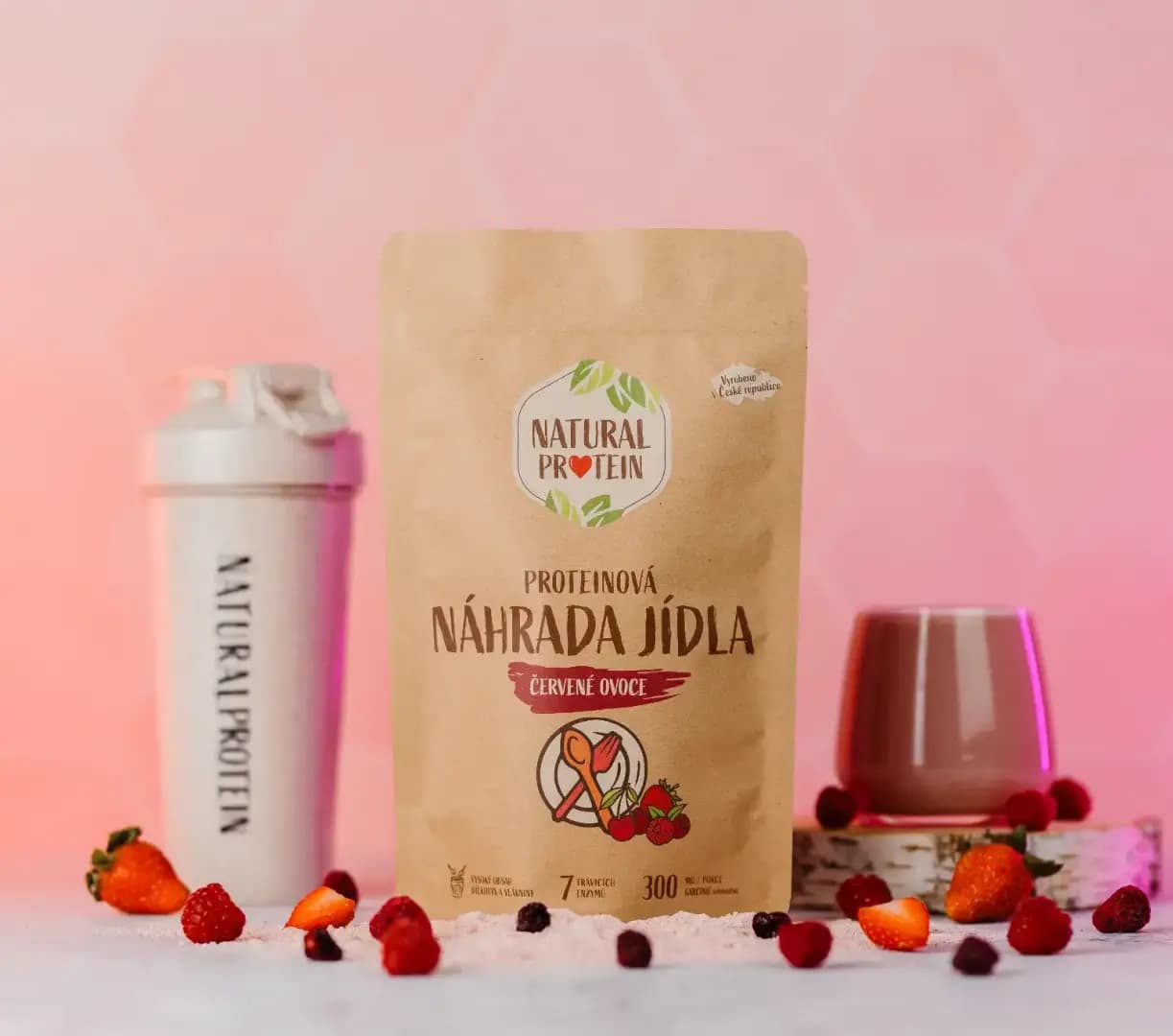 NaturalProtein Náhrada jídla Červené ovoce - náhled 2