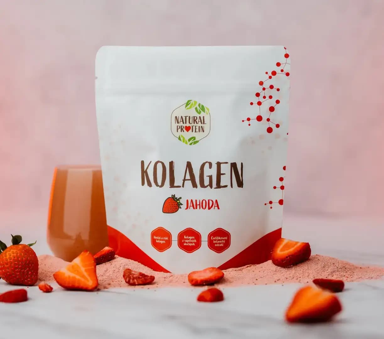 NaturalProtein Kolagen Jahoda - náhled 4