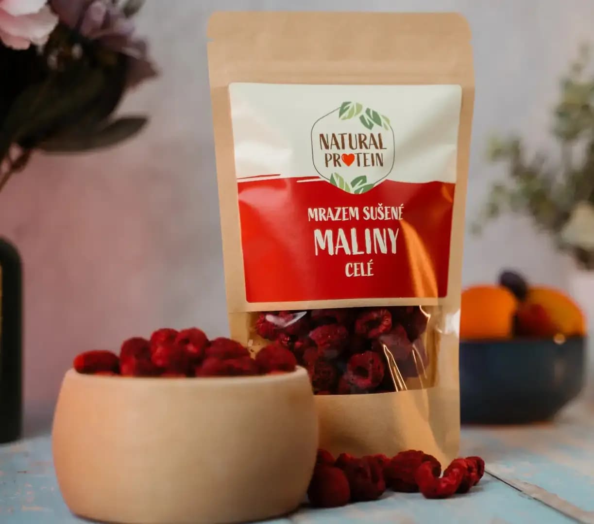 NaturalProtein Mrazem sušené maliny celé - náhled 3