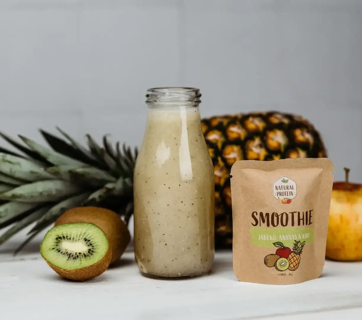 NaturalProtein Smoothie Ananas + Kiwi + Jablko - náhled 2