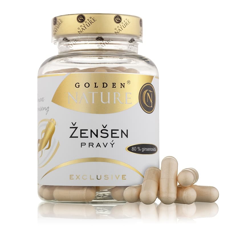 GN Exclusive Ženšen pravý 80% ginsenosidů 100 cps. - Golden Nature
