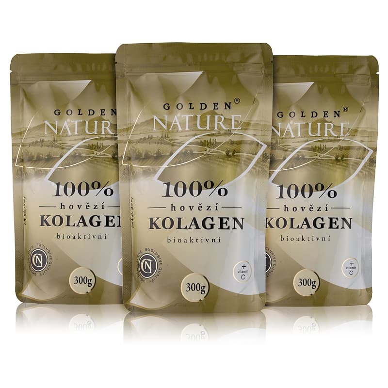 2+1 Golden Nature Hovězí kolagen Bioaktivní (Kolagenní peptidy) 900g - Golden Nature