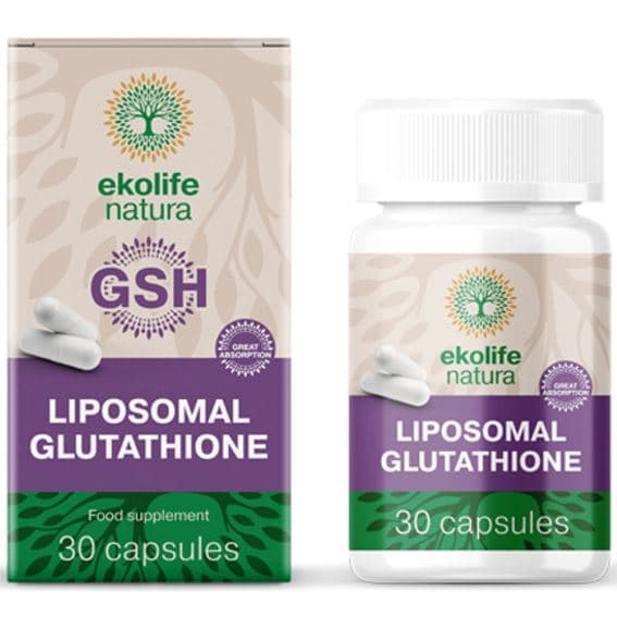 Ekolife Natura Liposomal Glutathione (Lipozomální glutathion) 30 kapslí - Ekolife Natura