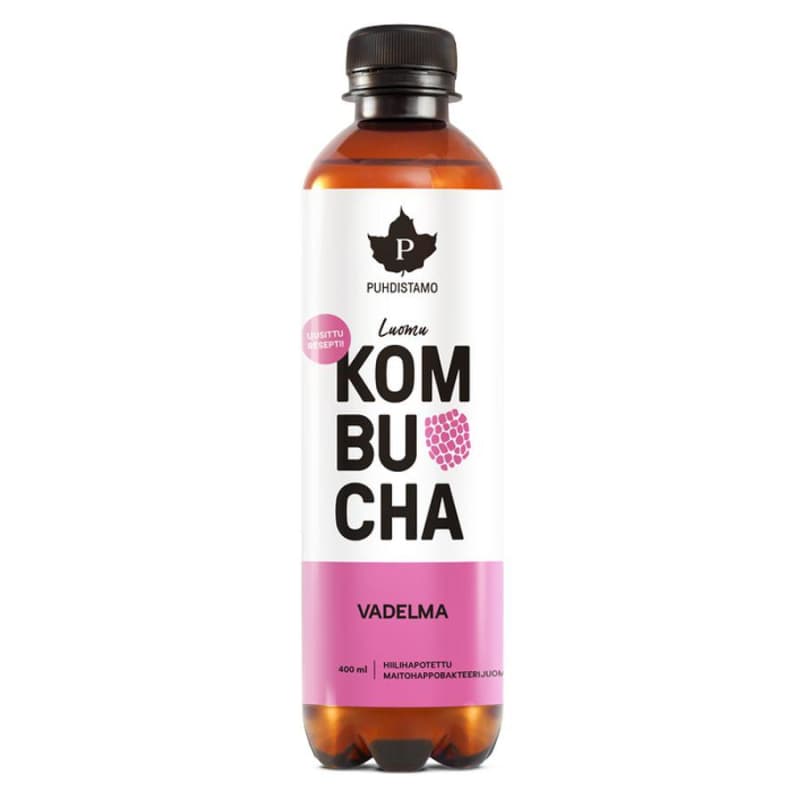 Puhdistamo Kombucha BIO 400ml (malina) - Puhdistamo