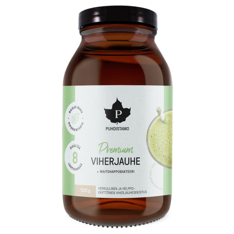 Puhdistamo Premium Green Powder 120g (Prémiová směs zelených superpotravin) - Puhdistamo