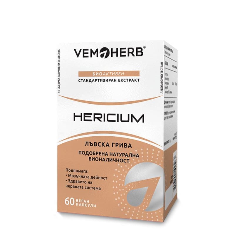 VemoHerb Hericium 60 kapslí (Extrakt z Korálovce ježatého) - VemoHerb