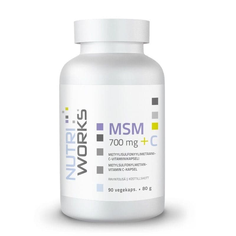 NutriWorks MSM 700 mg + C 90 kapslí - NutriWorks