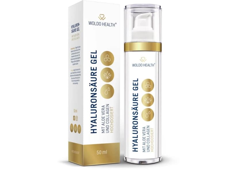 WoldoHealth Kyselina hyaluronová s kolagenem a aloe vera gel 50 ml - Woldohealth