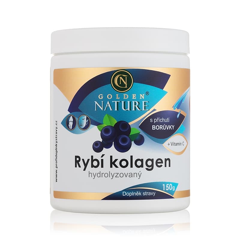 Golden Nature Hydrolyzovaný Rybí kolagen s acerolou150g (borůvka) - Golden Nature
