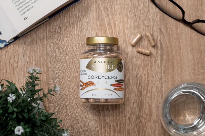 GN Exclusive Cordyceps sinensis CS-4 50% polysacharidů 100 cps. - Golden Nature - náhled 2