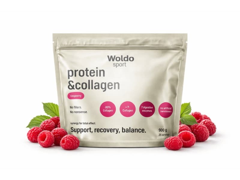 Woldohealth WPC Protein Malina 900g - Woldohealth