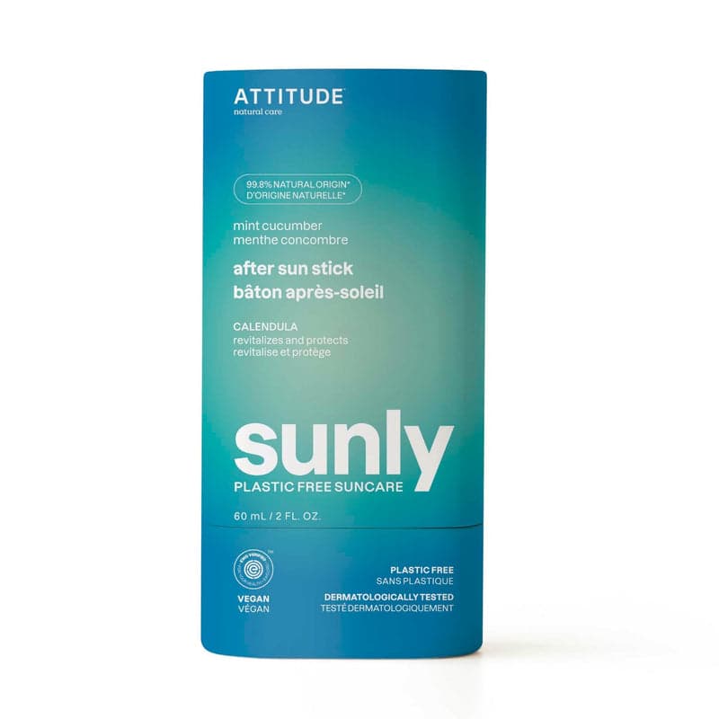 ATTITUDE Sunly Zklidňující krém (tyčinka) po opalování s mátou a okurkou 60 g - ATTITUDE