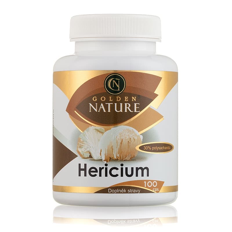 Golden Nature Hericium 30% polysacharidů 100 cps. - Golden Nature