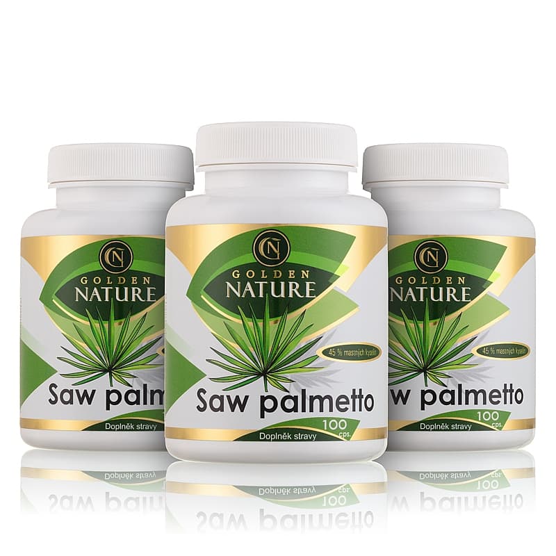 2+1 Golden Nature Saw Palmetto 45% mastných kyselin 300 cps. - Golden Nature