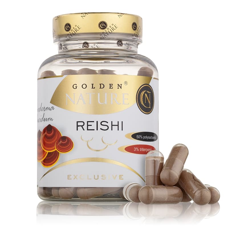 GN Exclusive Reishi 50% polysacharidů 100 cps. - Golden Nature