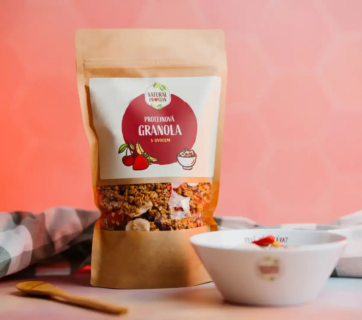 NaturalProtein Proteinová granola ovocná - náhled 2