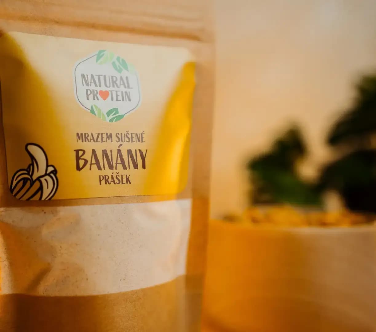 NaturalProtein Mrazem sušené banány prášek - náhled 3