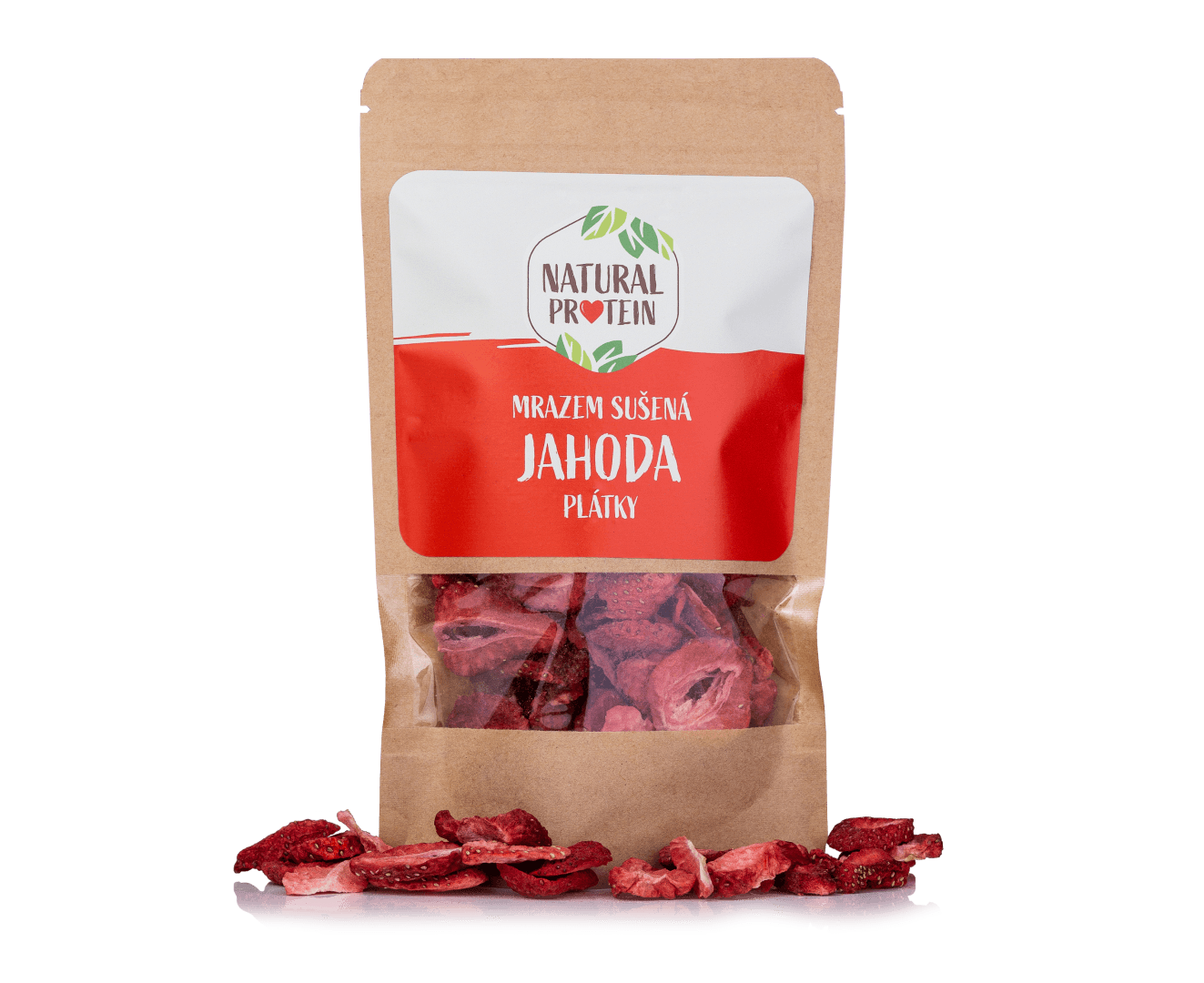 NaturalProtein Mrazem sušené jahody Plátky