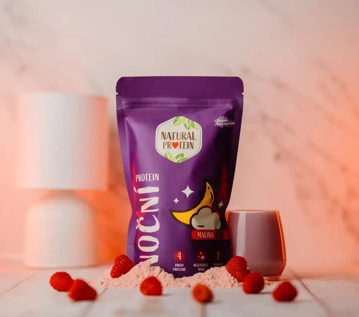 NaturalProtein Noční protein Malina - náhled 3