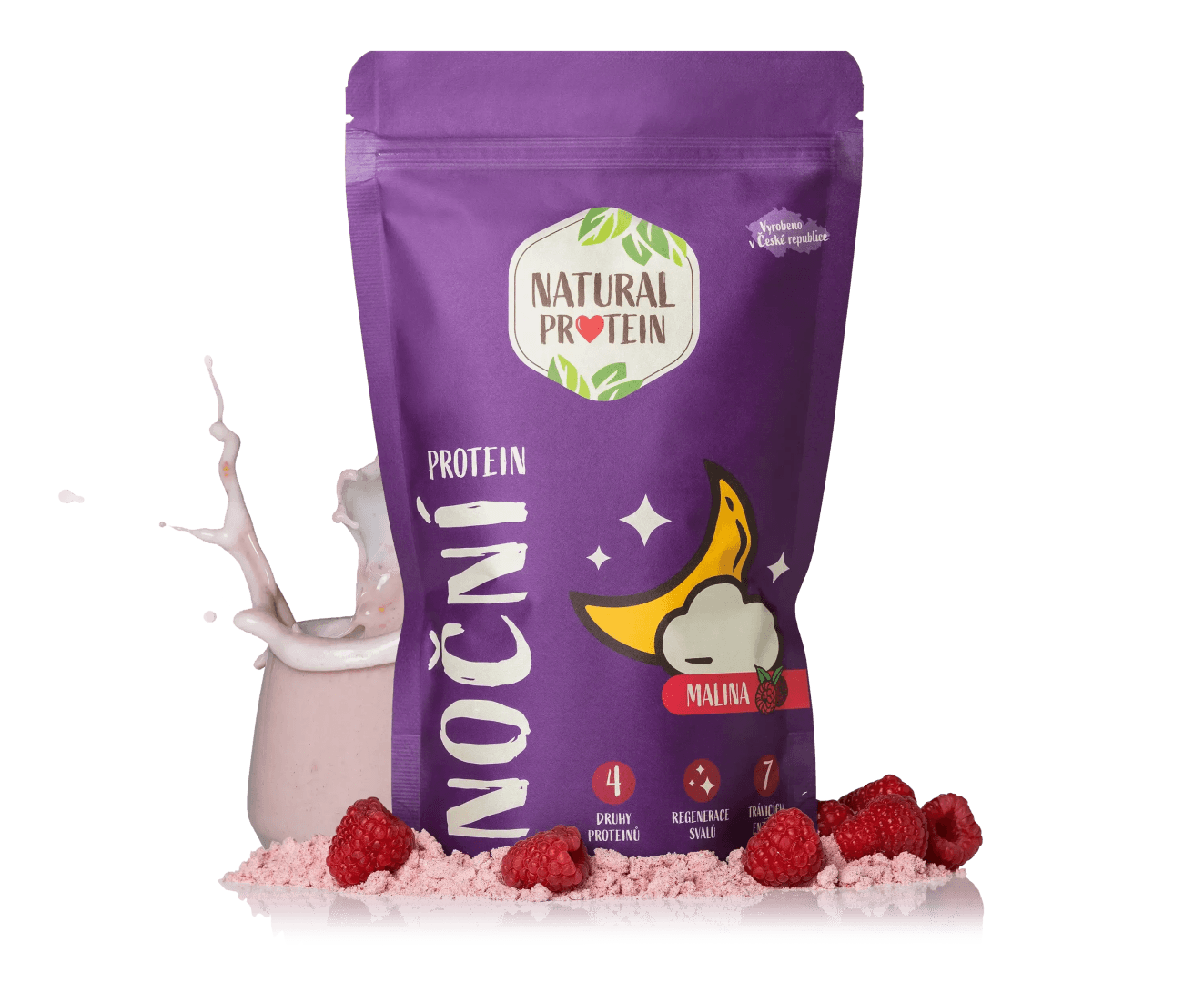 NaturalProtein Noční protein Malina