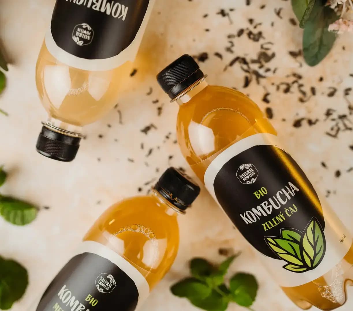 NaturalProtein BIO Kombucha meduňkový čaj - náhled 3
