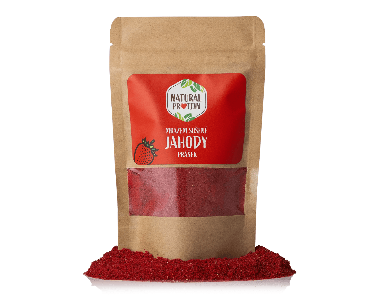 NaturalProtein Mrazem sušené jahody prášek