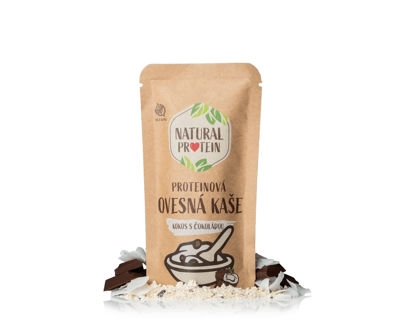 NaturalProtein Proteinová ovesná kaše Kokos s čokoládou (60 g)
