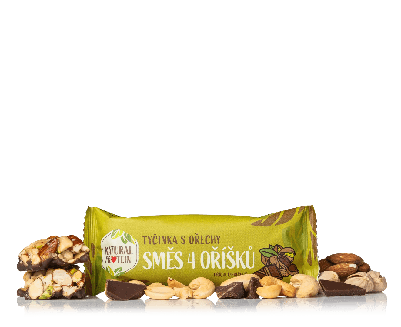 NaturalProtein Ořechová tyčinka směs 4 ořechů