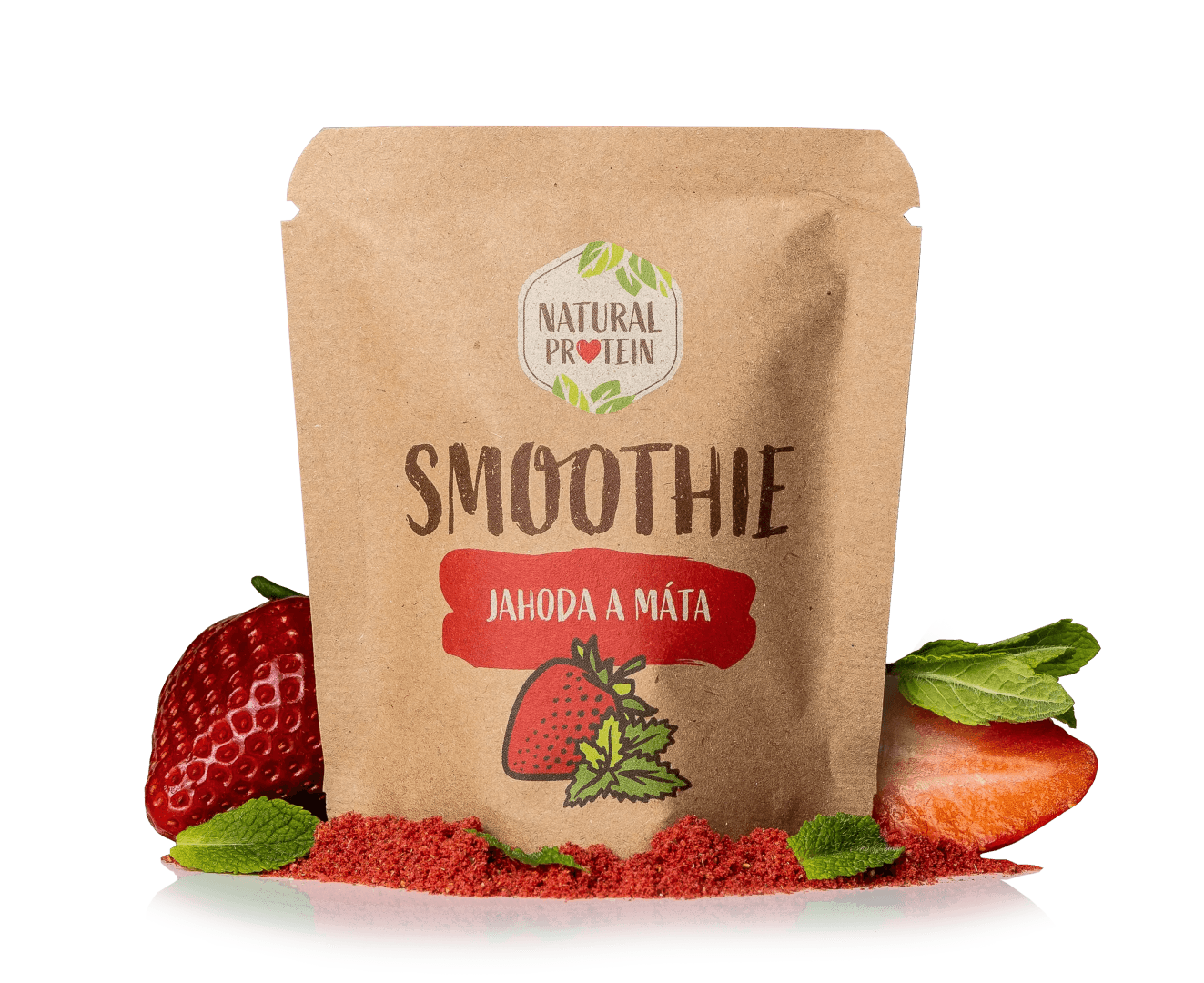 NaturalProtein Smoothie Jahoda + Máta