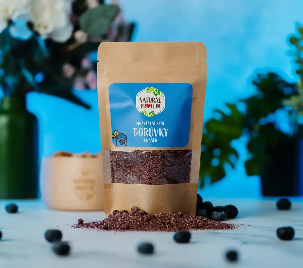 NaturalProtein Mrazem sušené borůvky prášek - náhled 2