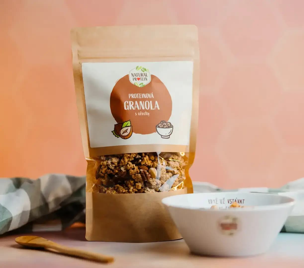 NaturalProtein Proteinová granola ořechová - náhled 2