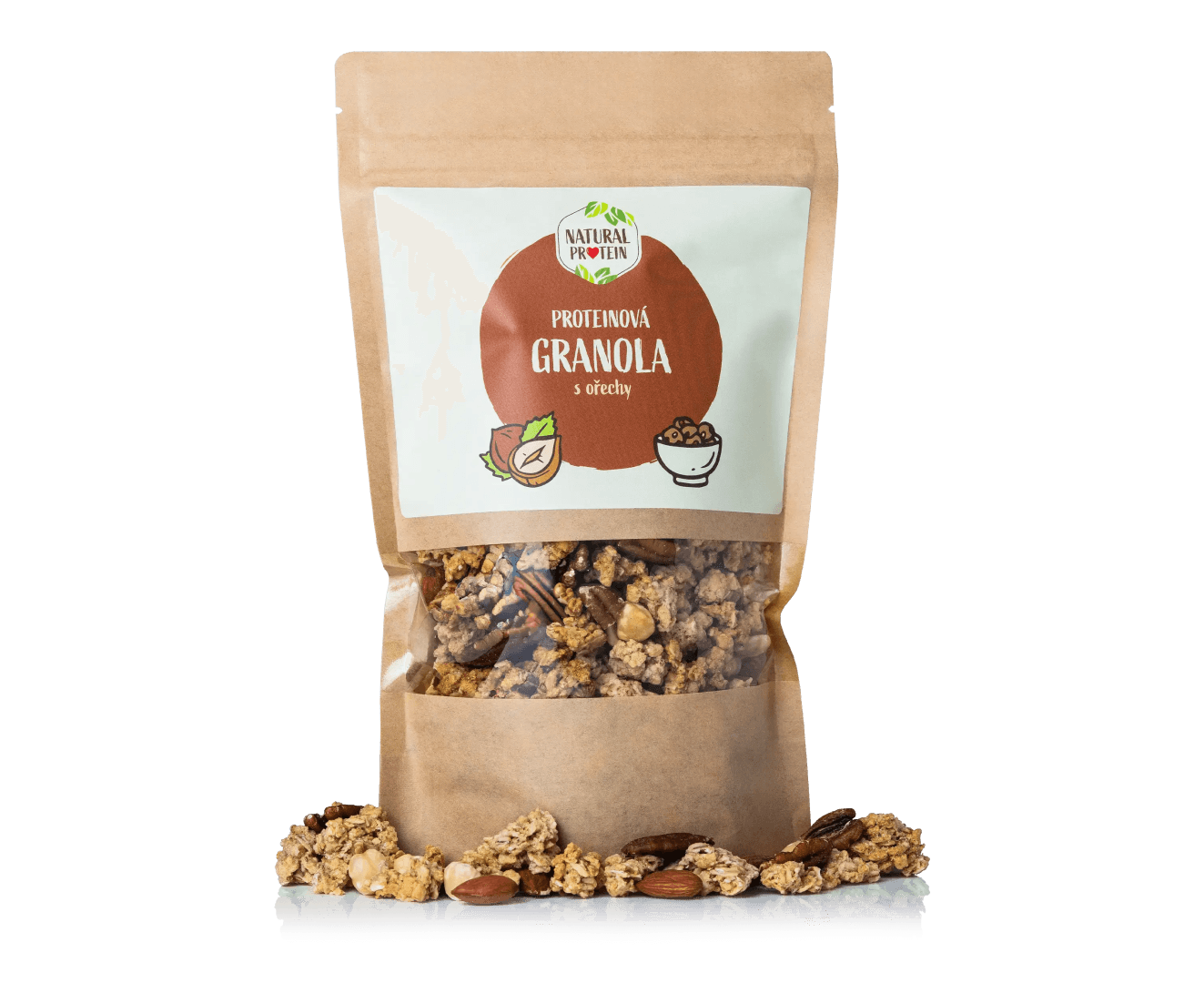 NaturalProtein Proteinová granola ořechová