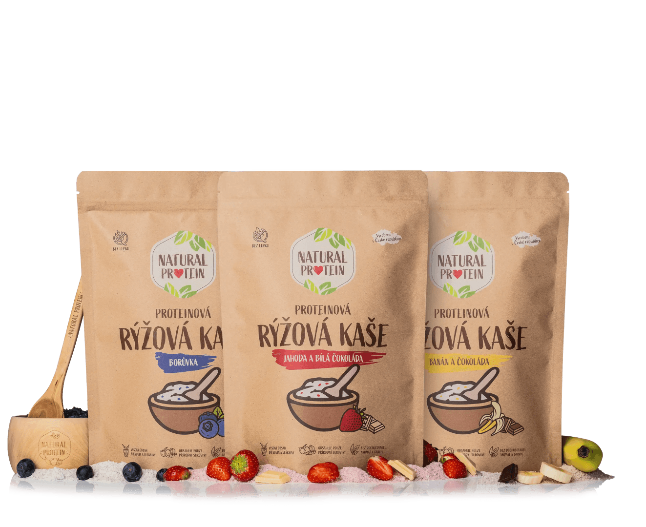 NaturalProtein 3x Proteinová rýžová kaše