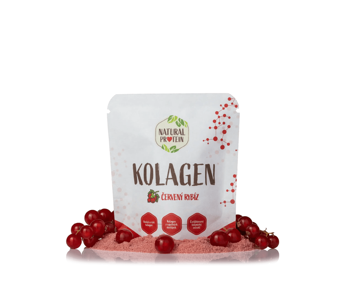 NaturalProtein Kolagen Červený rybíz (10 g)
