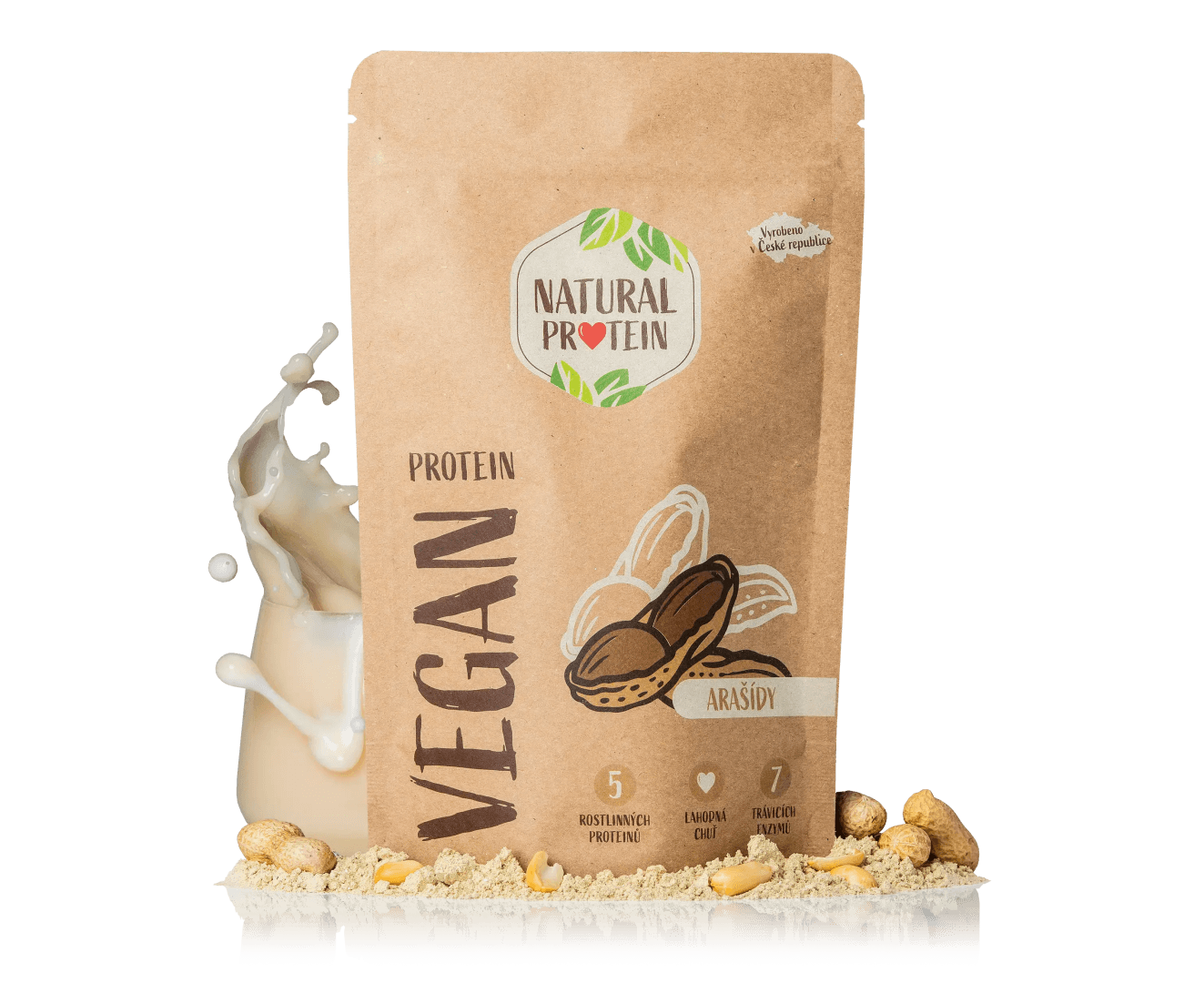 NaturalProtein Veganský protein Arašídy