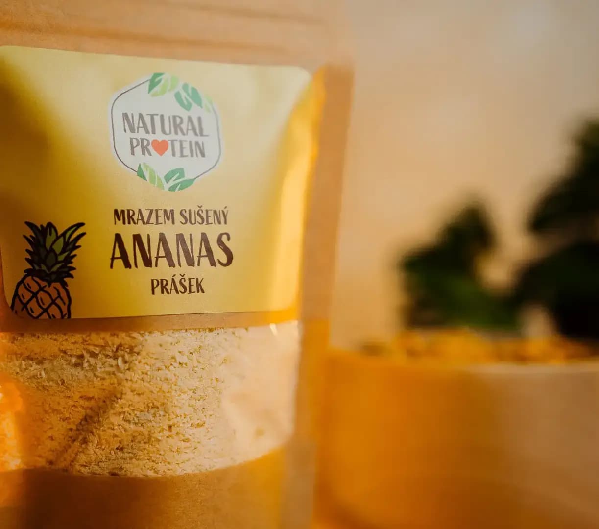 NaturalProtein Mrazem sušený ananas prášek - náhled 3
